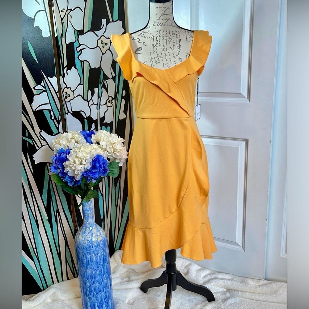 Laundry by Shelli Segal Los Angeles orange dress size 8 NWT